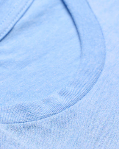Basic Tee - Logo-Heather Columbia Blue-Reg-Regular-Detail--Model---L