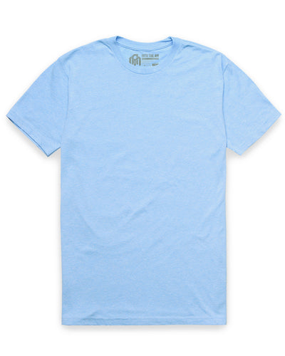 Basic Tee - No Logo-Heather Columbia Blue-Reg-Regular-Mock--Model---L