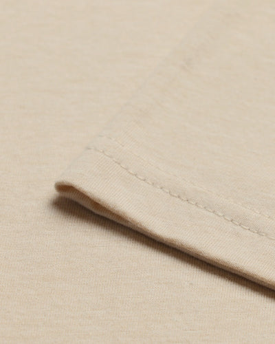 Basic Tee - No Logo-Cream-Reg-Regular-Detail2--Model---L