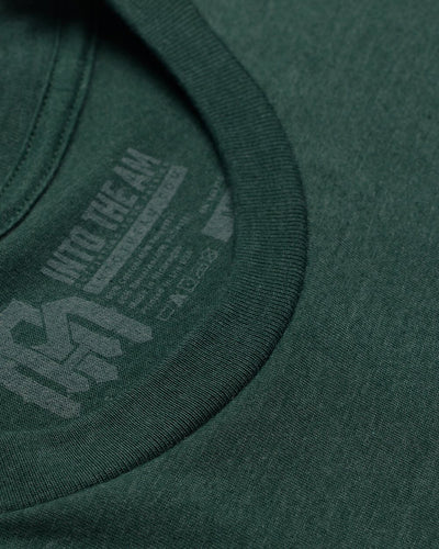 Basic Tee - Logo-Forest Green-Reg-Regular-Detail--Model---L