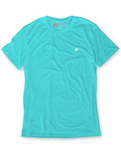 Basic Tee - Branded-Tahiti Blue-Mock--Zach---L