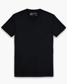 V-Neck Tee - Non-Branded-Black-Regular-Mock--Model---L