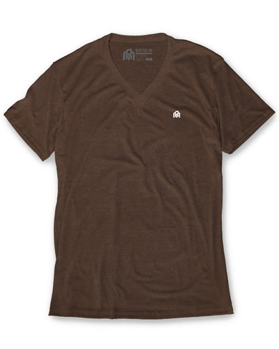 V-Neck Tee - Branded-Brown-Regular-Mock-Zach---L