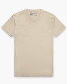 V-Neck Tee - Non-Branded-Cream-Regular-Mock--Model---L