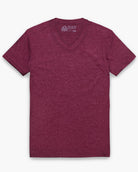 V-Neck Tee - Non-Branded-Maroon-Regular-Mock--Model---L