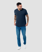 V-Neck Tee - Non-Branded-Navy-Tall-Regular-Full--Model---L