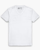 V-Neck Tee - Non-Branded-White-Regular-Mock--Model---L