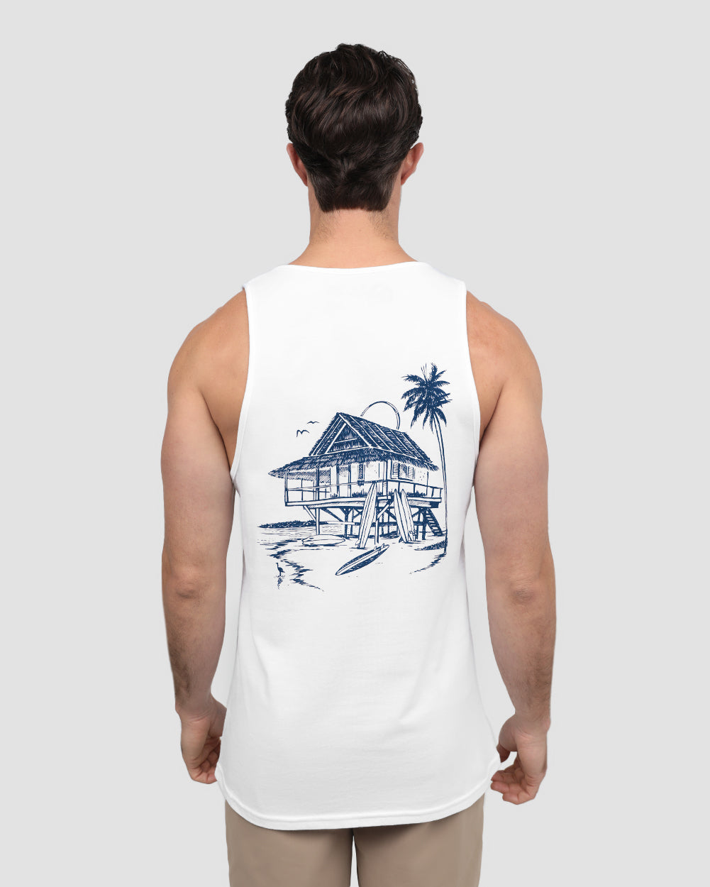 Beach Bungalow Tank-White-Regular-Back--Model---L
