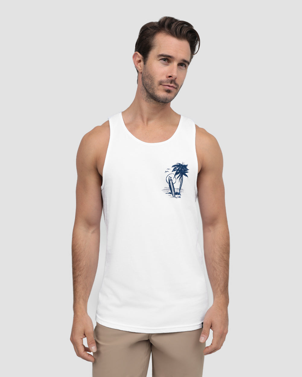 Beach Bungalow Tank-White-Regular-Front--Model---L