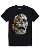Bone Blossom Tee-Black-Regular-Mock--Model---L