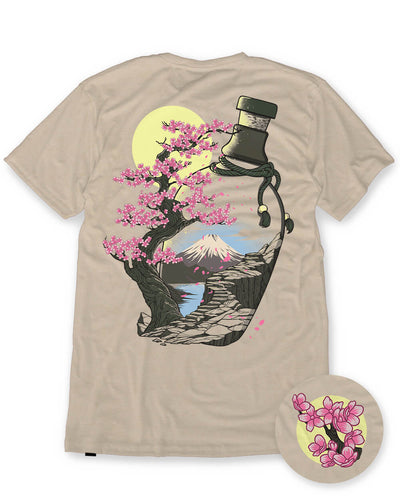 Bottle Blossom Tee-Cream-Regular-Mock--Model---L