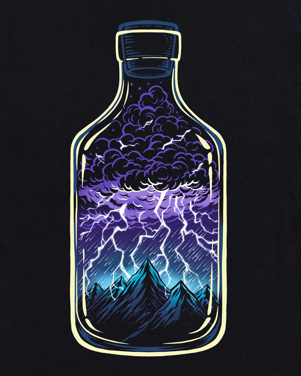 Bottled Chaos Tee-Black-Regular-Swatch--Model---L