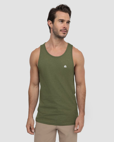 Tank - Branded-Olive Green-Regular-Front--Alex---M