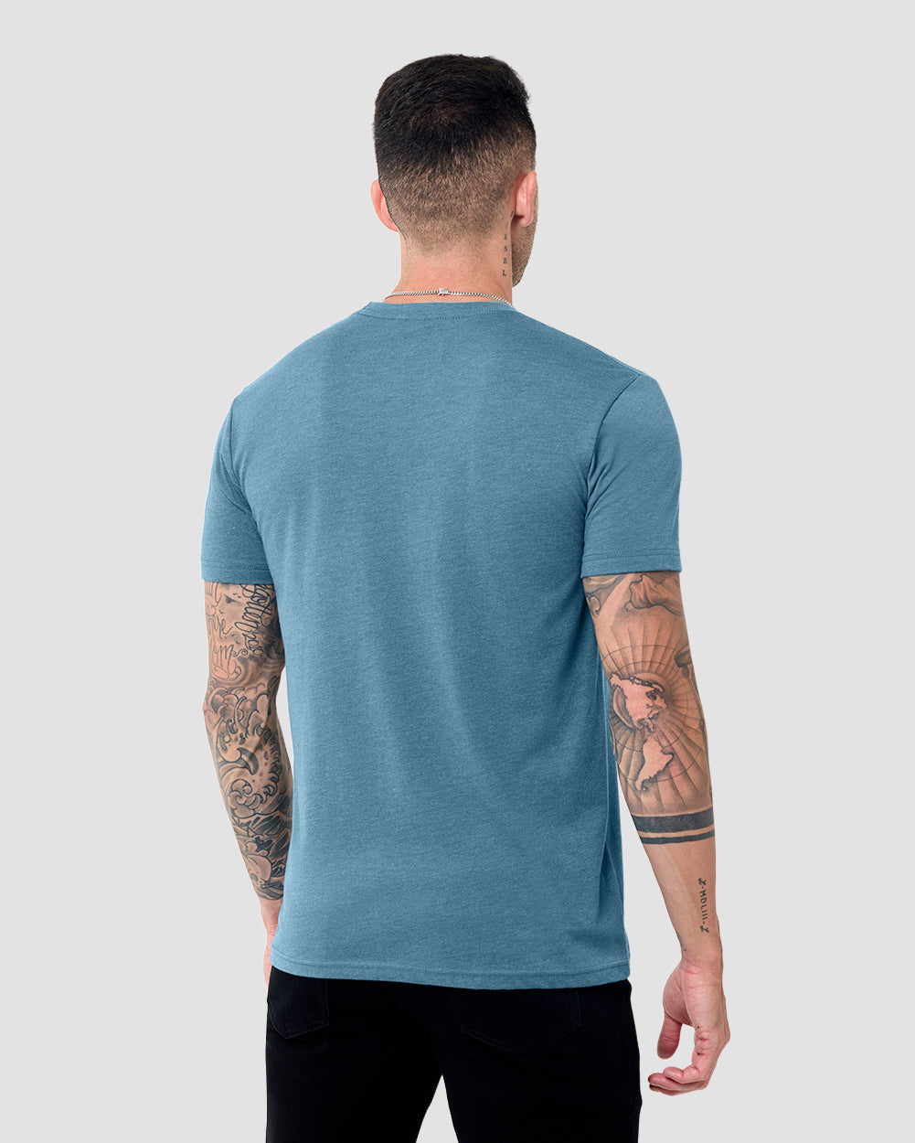 Basic Tee - Branded-Indigo-Regular-Back--Model---L