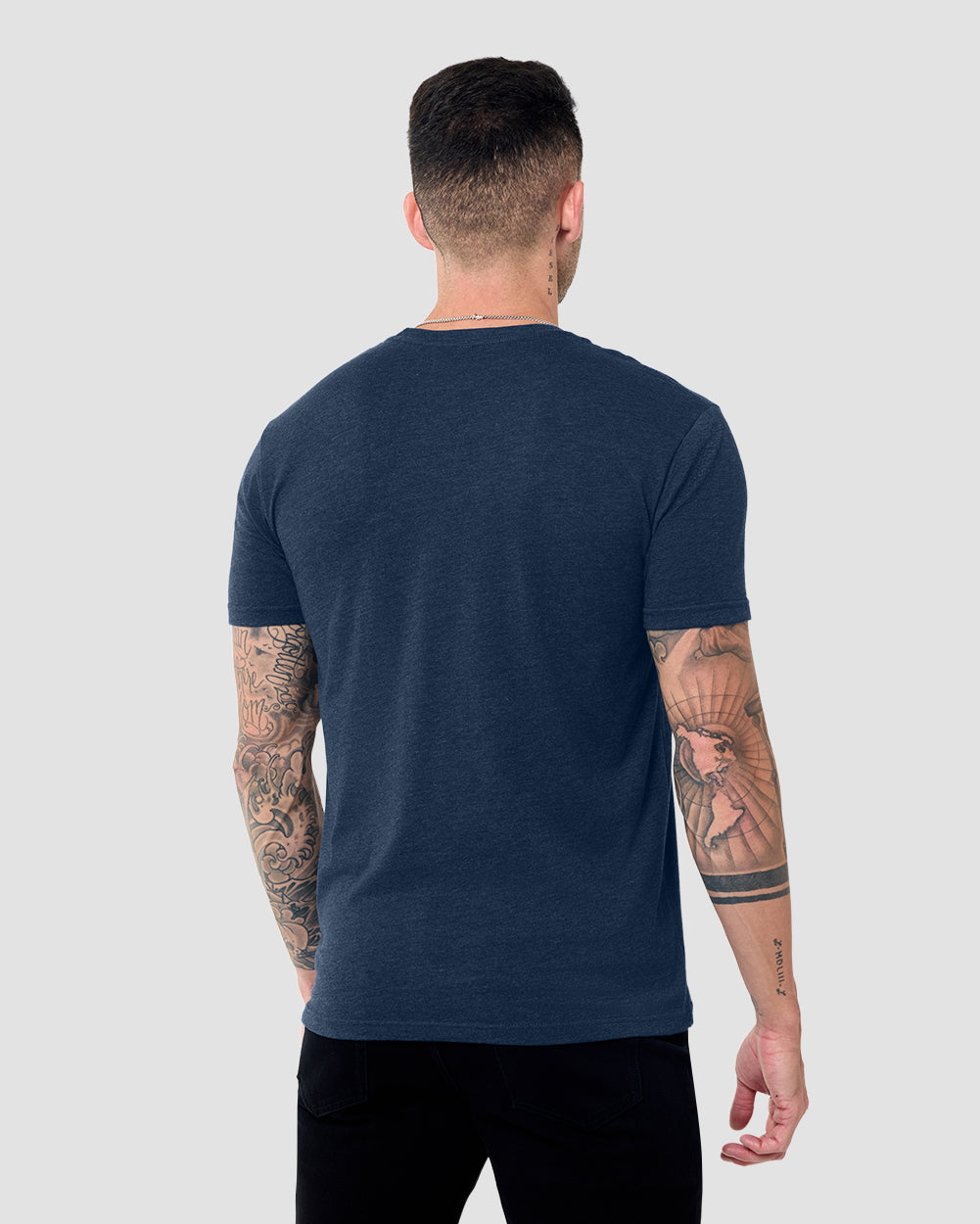Basic Tee - Branded-Navy-Tall-Regular-Back--Model---L