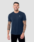 Basic Tee - Branded-Navy-Regular-Front--Model---L