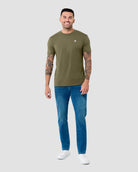 Basic Tee - Branded-Olive Green-Tall-Regular-Full--Model---L