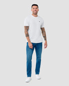 Basic Tee - Branded-White-Regular-Full--Model---L