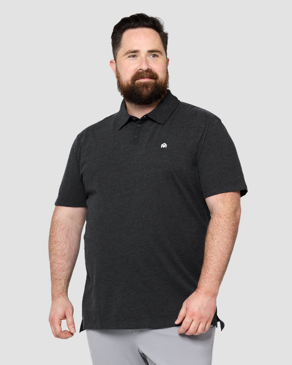 Polo - Branded-Charcoal-Front--Ross---2XL-Regular