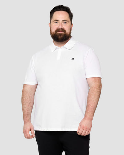 Polo - Branded-White-Front--Ross---2XL-Regular