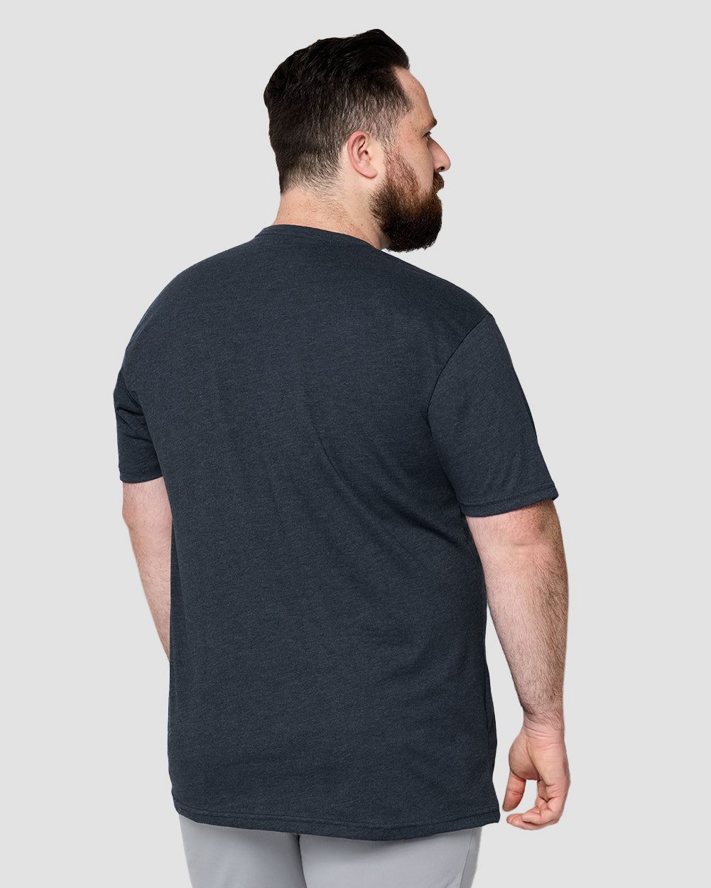 Basic Tee - Branded-Navy-Tall-Regular-Back--Model---L