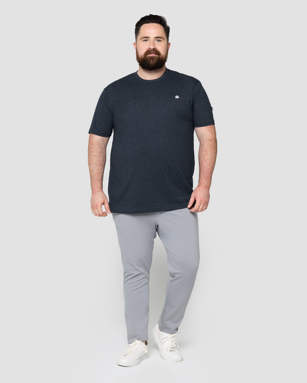 Basic Tee - Branded-Navy-Tall-Regular-Full--Model---L