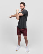 Active Shorts - Branded-Maroon-Regular-Full--Model---L