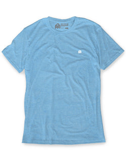 Basic Tee - Branded-Heather Columbia Blue-Regular-Mock--Model---M