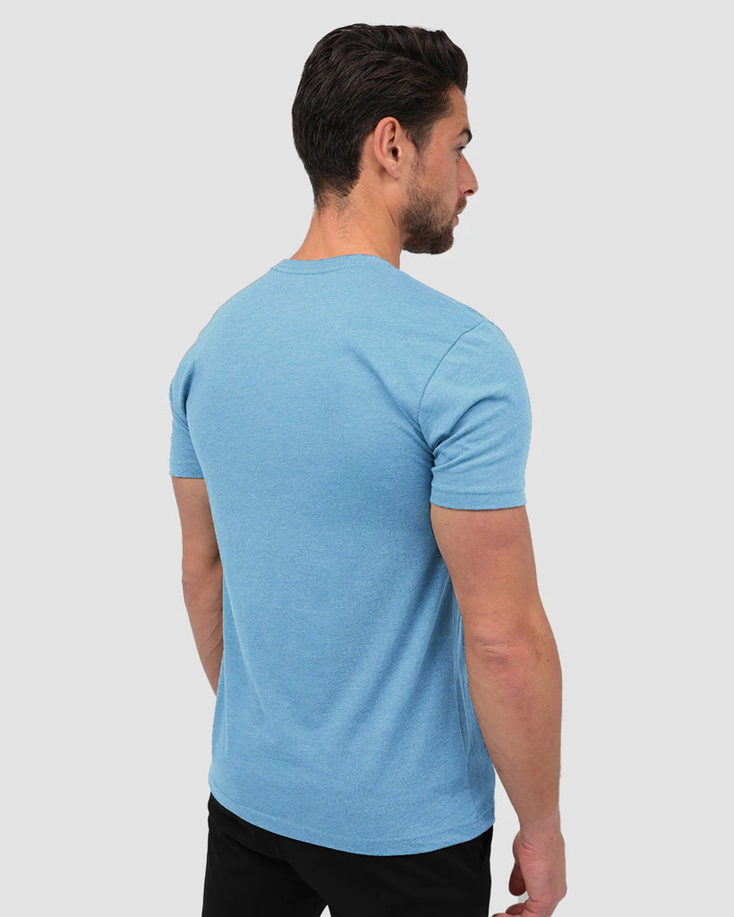 Basic Tee - Branded-Heather Columbia Blue-Back--Tom---M