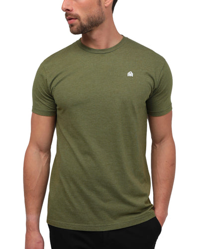 Branded Basic Tee-Olive Green-Front
