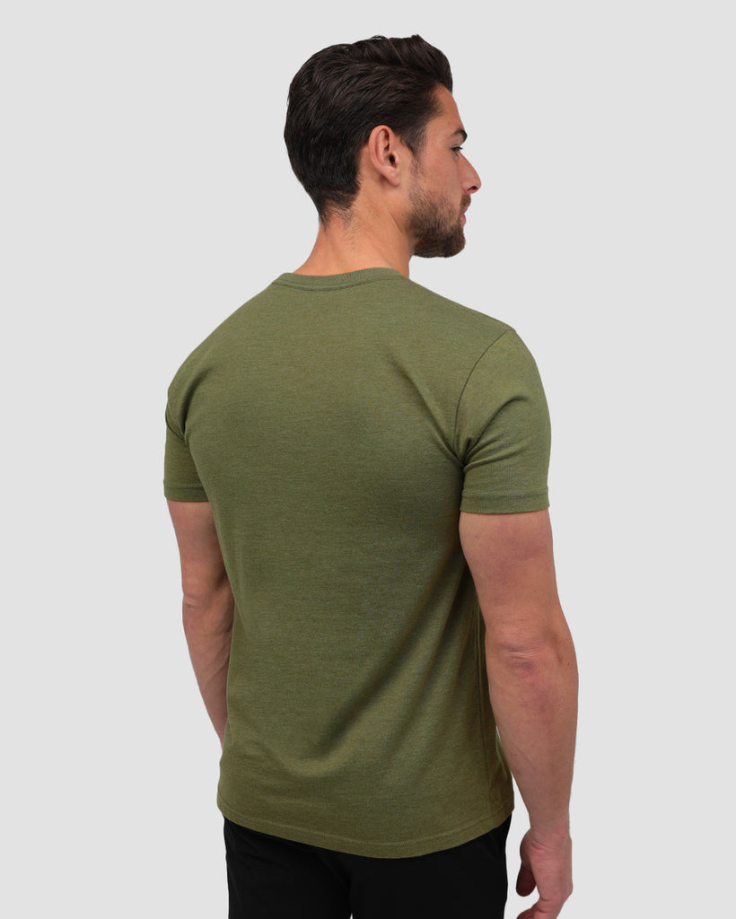 Basic Tee - Branded-Olive Green-Regular-Back--Tom---M