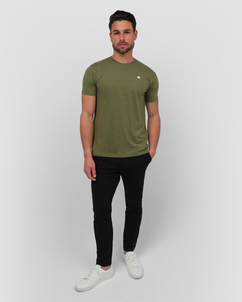 Basic Tee - Branded-Olive Green-Regular-Full--Tom---M