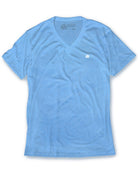 V-Neck Tee - Branded-Heather Columbia Blue-Regular-Mock--Model---L
