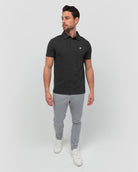 Polo - Branded-Charcoal-Full--Model---M-Regular