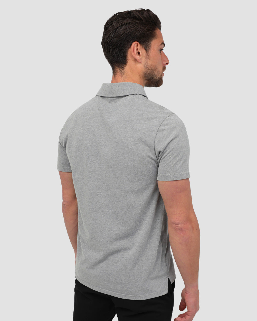 Polo - Branded-Grey-Back--Model---M-Regular