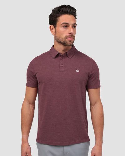 Polo - Branded-Maroon-Front--Model---M-Regular