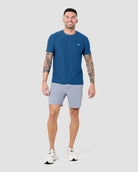 Active Tee-Cool Blue-Reg-Regular-Full--Model---L