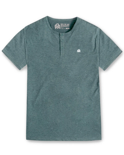 Henley Tee - Branded-Indigo-Regular-Mock--Model---Size
