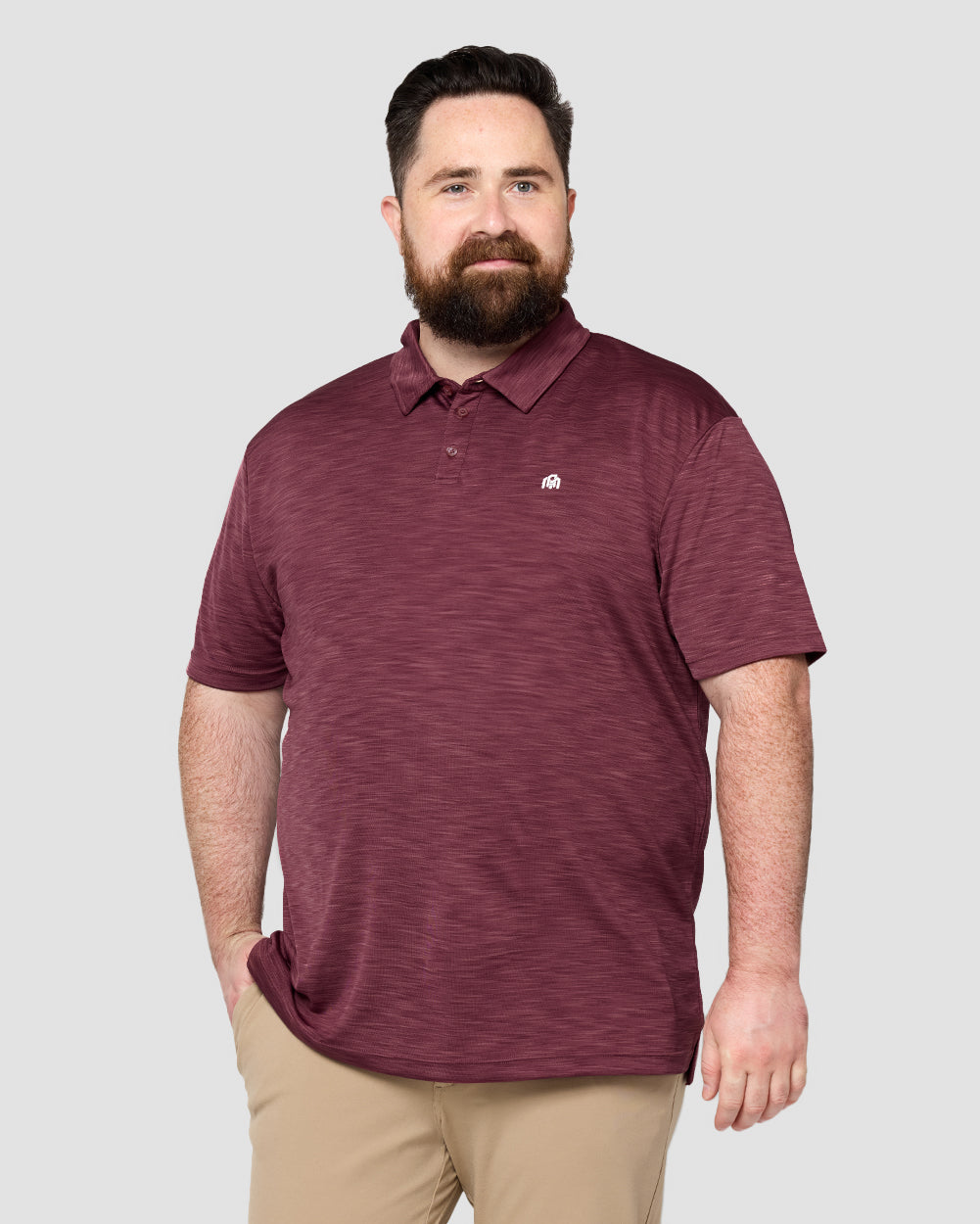 Performance Polo - Branded-Maroon-Regular-Front--Ross-2X
