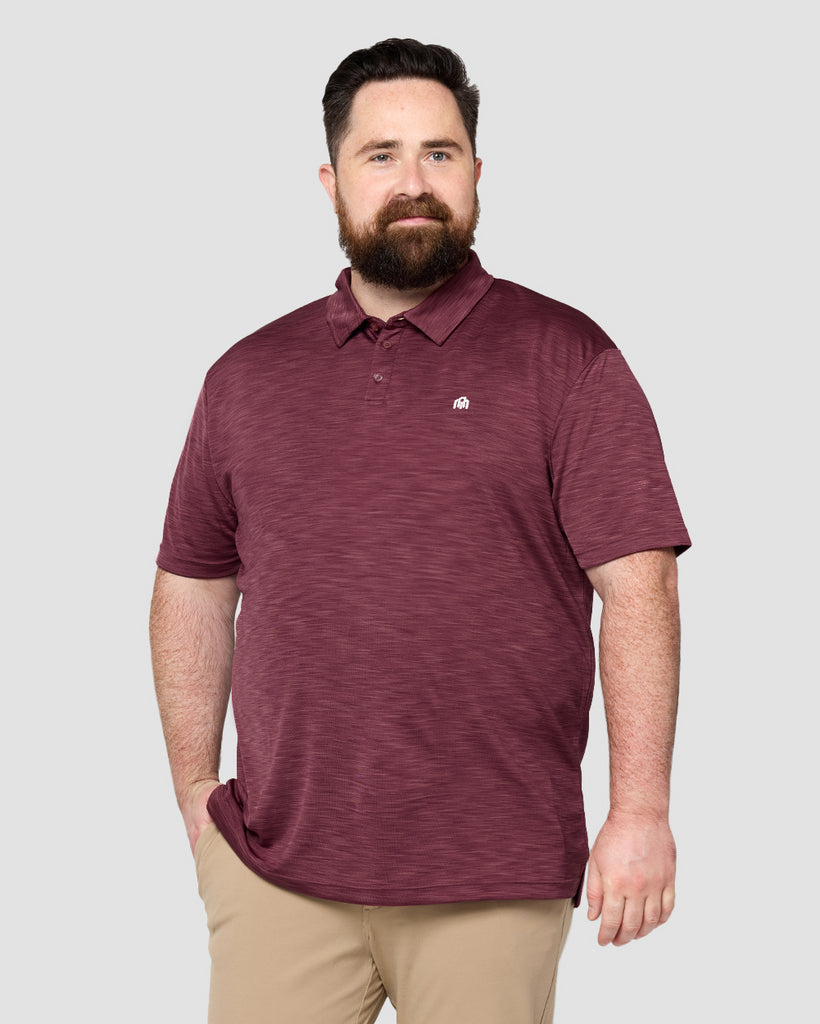 Performance Polo - Branded-Maroon-Front--Ross---2XL