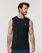Performance Muscle Tank - Branded-Black-Regular-Front--Alex---M
