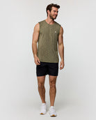 Performance Muscle Tank - Branded-Olive Green-Regular-Full--Alex---M