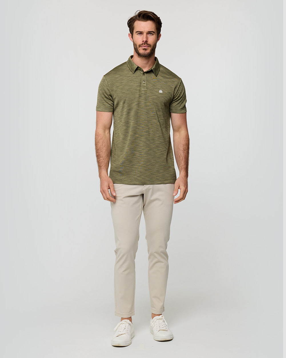 Performance Polo - Branded-Olive Green-Regular-Full--Alex---M