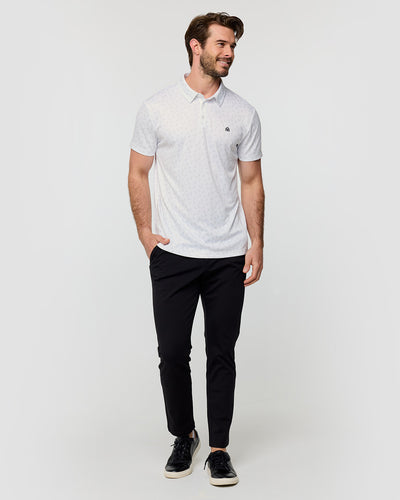 Performance Polo - Branded-White Dashes-Regular-Full--Alex---M