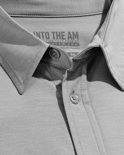 Long Sleeve Button Up-Grey-Macro