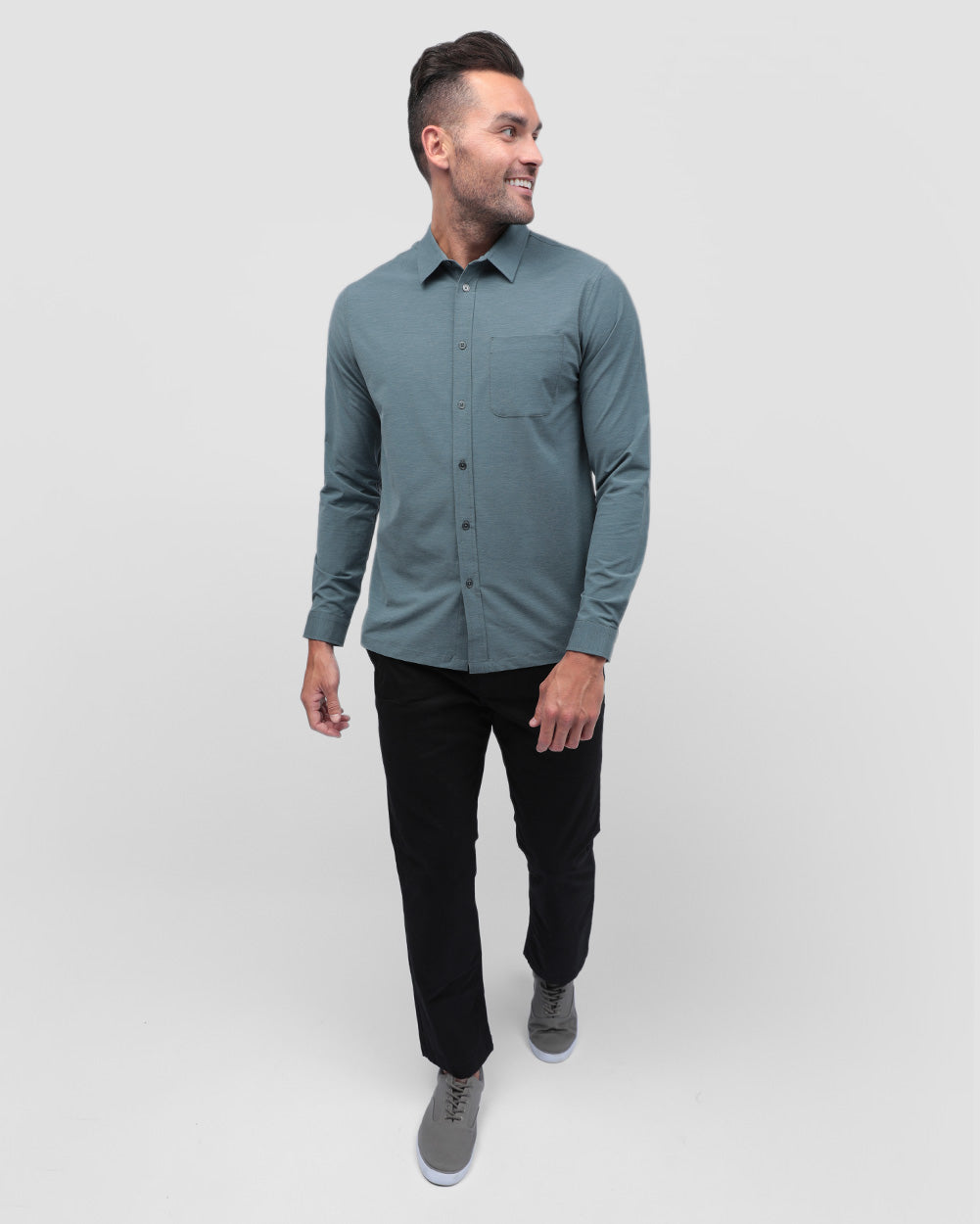 Long Sleeve Button Up-Indigo-Full--Zach---L