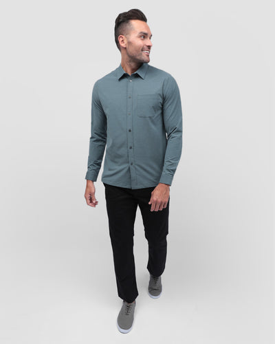 Long Sleeve Button Up-Indigo-Full--Zach---L