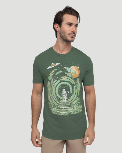 Celestial Passage Vintage Tee-Vintage Royal Pine-Regular-Front--Model---L