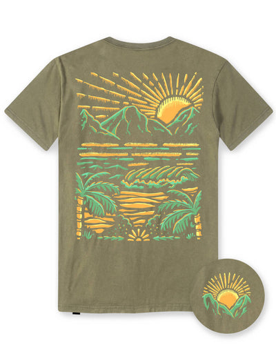 Coastal Carving Vintage Tee-Vintage Olive-Regular-Mock--Tom---M