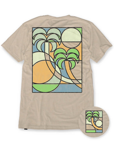 Coastal Forms Tee-Cream-Regular-Mock--Model---L